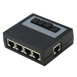 10BASE-T/100BASE-TX対応 LAN切換器 4台用 ブラック LS41BK
