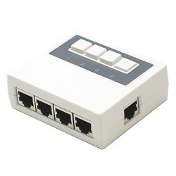 10BASE-T/100BASE-TX対応 LAN切換器 4台用 ホワイト LS41WH