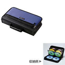 DVD/CDケース 72枚収納 ブルー FCD-7203BL