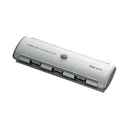 USB2.0ハブ 3＋4ポート セルフ/バスパワー両対応 シルバー USB-HUB223SV