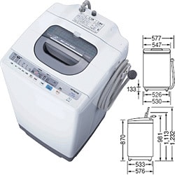 ヨドバシ Com 日立 Hitachi 簡易乾燥機能付き洗濯機 6 0kg Nw 6gy W ピュアホワイト エアジェット乾燥 白い約束 通販 全品無料配達