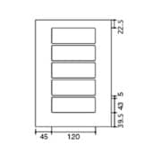 ワープロ用ラベルシート 7枚 タイ-6210-W