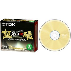 超硬DVD-Rゴールドカラー・ディスク 16倍速記録対応 10mmケース5枚パック DR47HCG5T
