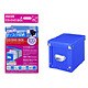 組立式CD/DVDケース 100枚収納 HF30-100BOX(BL) (ブルー)