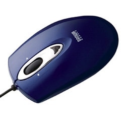 USB&PS/2 チルトホイール付オプティカルマウス 小型 ブルー MA-89HBL