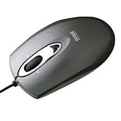 USB&PS/2 チルトホイール付オプティカルマウス 小型 ダークシルバー MA-89HDS