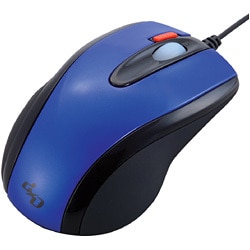 USB対応 光学式 ダブルクリックマウス ブルー MUS-CKT48BL