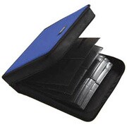 CD/DVDキャリングポーチ 208枚収納 EDC-208BL (ブルー)
