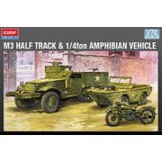 13408 1/72 アメリカ軍 M3ハーフトラック＆GPA＆オートバイ [1/72スケール プラモデル]