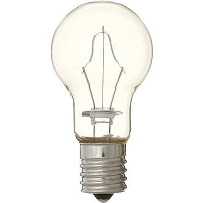白熱電球 クリプトン電球 E17口金 25形（22W） 35mm径 クリア P351722C