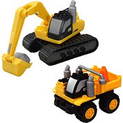 メガブロック CAT ショベルカー&ミニトラックセット