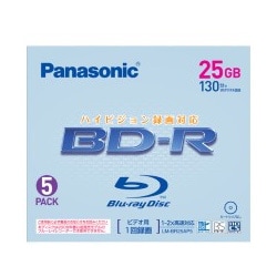 録画用 BD-R Ver.1.2 1-2倍速 25GB 5枚 LM-BR25AP5