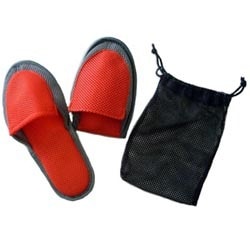二ツ折メッシュスリッパ エアロ レッド 03562(R)