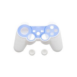 シリコンジャケット ホワイト＆ブルー [PS3用]