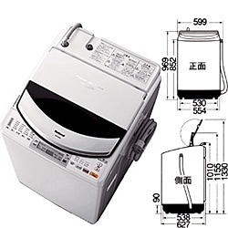 タテ型洗濯乾燥機(8.0kg) NA-FV8100-S(シルバー)