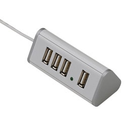 USB2.0接続 バスパワー専用 マグネット内蔵 4ポート ホワイト HBH4TRWH