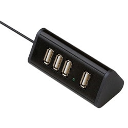 USB2.0接続 バスパワー専用 マグネット内蔵 4ポート ブラック HBH4TRBK