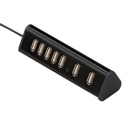 USB2.0ハブ セルフパワー専用 マグネット内蔵 7ポート ブラック SHBH7TRBK