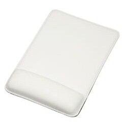 本革製リストレスト付 マウスパッド 牛革 ホワイト AMA377WH