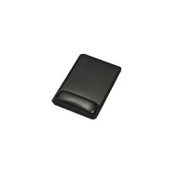 本革製リストレスト付 マウスパッド 牛革 ブラック AMA377BK