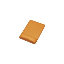 本革製リストレスト付 マウスパッド 牛革 オレンジ AMA377NV
