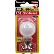 白熱電球 ミニランプ E17口金 40形(36W) 35mm径 ホワイト LDS100V36WWL