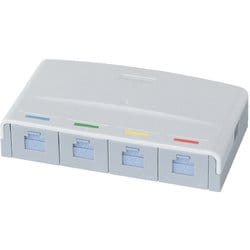 NR3174 [ぐっとすシリーズ情報モジュラジャック CAT6 露出型 4コ口]