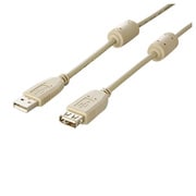 USB延長ケーブル USB2.0対応 フェライトコア付き 1m AU210FCE