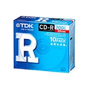 データ記録用ディスク CD-R 700MB 32倍速対応 ホワイトレーベル 10枚 CD-R80TFX10A