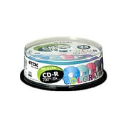32倍速記録対応 データ用 CD-R 700MB 25枚 ブルー/グリーン/ピンク/グレー/バイオレット各色5枚 CD-R80ECMX25PS