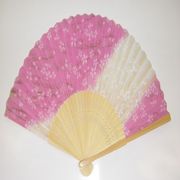 シルク扇子 白桜