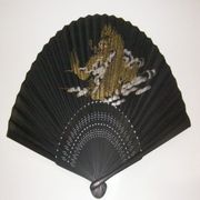 シルク扇子 龍
