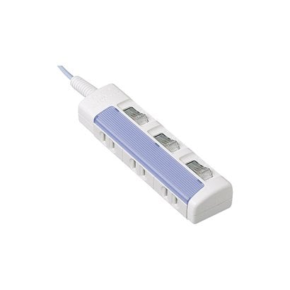 ザ・タップ スイッチシリーズ 個別スイッチ付 3個口 1m ブルー WHS2613DKP