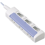 ザ・タップ スイッチシリーズ 個別スイッチ付 3個口 3m ブルー WHS2633DKP