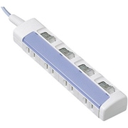 ザ・タップ スイッチシリーズ 個別スイッチ付 4個口 3m ブルー WHS2634DKP
