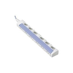 ザ・タップ スイッチシリーズ 個別スイッチ付 6個口 3m ブルー WHS2636DKP