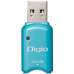 CRW-SD31BL ［USB2.0対応 カードリーダー／ライター ブルー］