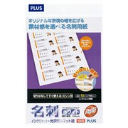 名刺用紙 マイクロミシンタイプ インクジェット専用 光沢紙&マット紙 A4 10面 10枚 ホワイト IT-010N-G WH
