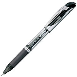 ゲルインキボールペン ENERGEL（エナージェル） キャップ式 0.5mm インク色：黒 本体色：シルバー ニードルチップ 速乾 BLN55-A