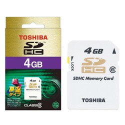 SDHCメモリーカード4GB Class6対応 SD-HC004GT6