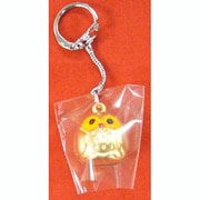 キーホルダー フクロウスズ 金 銀