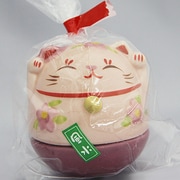 コロリン風水猫 ピンク