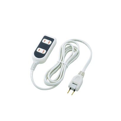 安全タップ 2P 3個口 ホワイト 2m TAP-N035-20