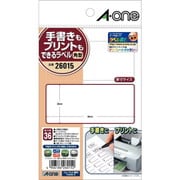 手書きもプリントもできるラベル はがきサイズ 角型 3面 12シート 26015