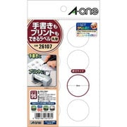 手書きもプリントもできるラベル はがきサイズ 丸型8面 12シート 26107