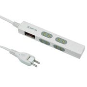 マグネット付OAタップ 4個口 3.0m ホワイト EMT0430SW