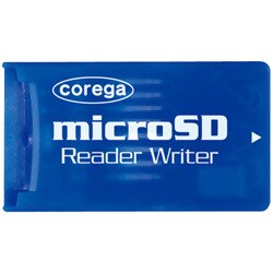 microSD専用 カードリーダ・ライタ ブルー CG-MICSDCRBL