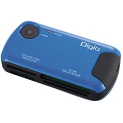 USB2.0対応 カードリーダー/ライター ブルー CRW-12M30BL