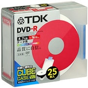 DR47PWC25CS ［DVD-R 4.7GB 16倍速対応 インクジェットプリンタ対応 ワイドプリント仕様 キューブケース入り 25枚］