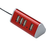 USB2.0対応 マグネット内蔵4ポートハブ 限定カラーレッド HBH4TRRD